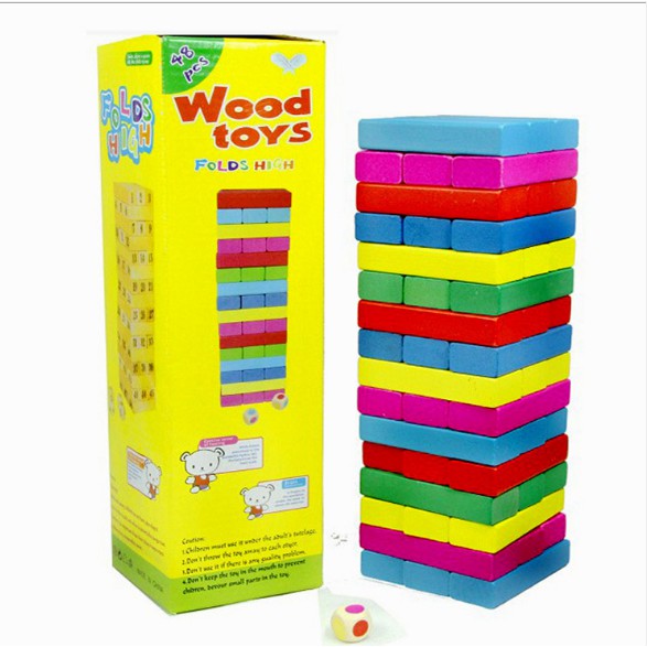 Rút gỗ màu 48 thanh to- Đồ chơi gỗ
