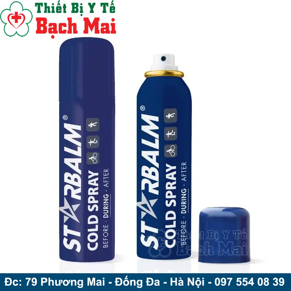Chai xịt lạnh giảm đau thể thao starbalm 150ml - hà lan - chai xịt lạnh xanh