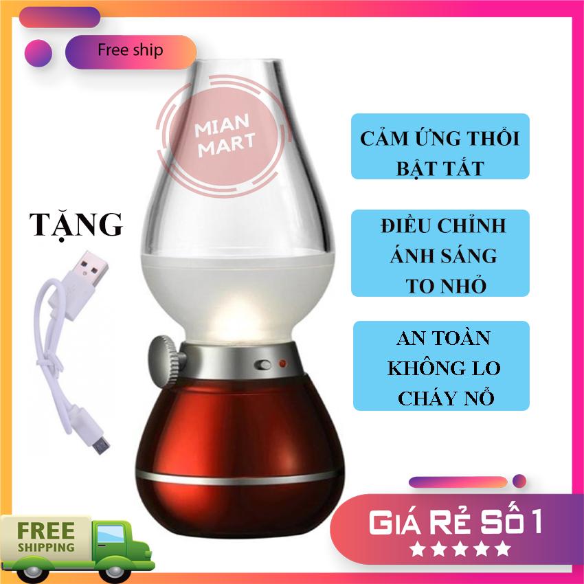 Đèn dầu điện tử led cảm ứng thổi bật tắt - đèn dầu điện tử không khói - đèn dầu thờ điện tử sạc pin - đèn thờ cảm ứng - mẹ sóc 201