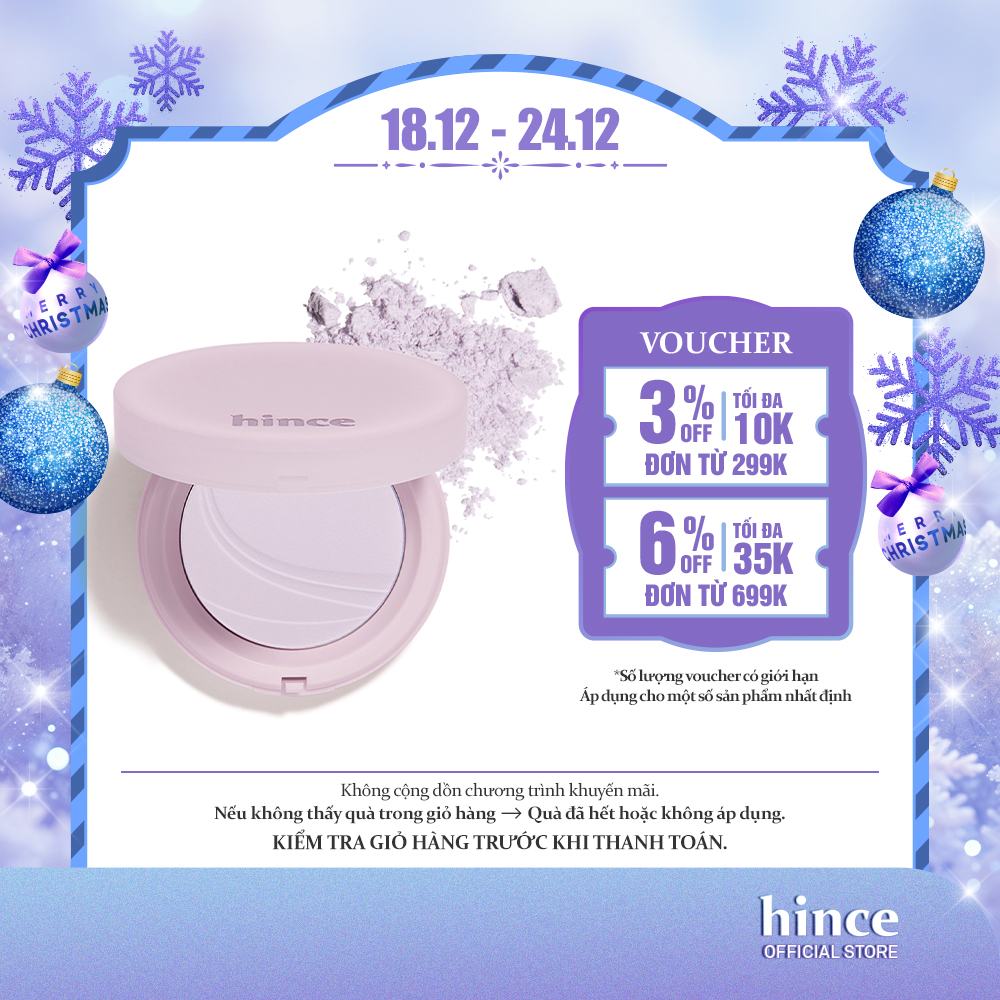 Phấn phủ mỏng nhẹ dành cho da nhạy cảm hince Second Skin Airy Powder 12g