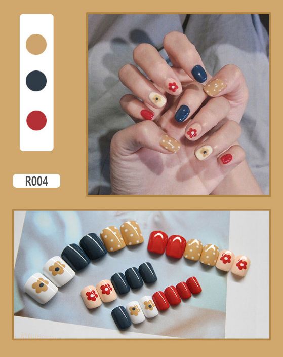 [SIÊU RẺ]Bộ 24 móng tay giả cực xinh (kèm keo) - 04