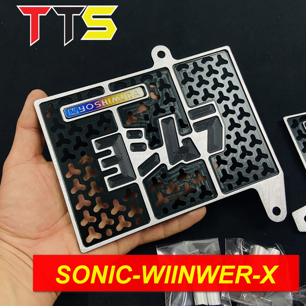 Che két nước nhôm yoshi màu đen bạc có sẳn tem titan