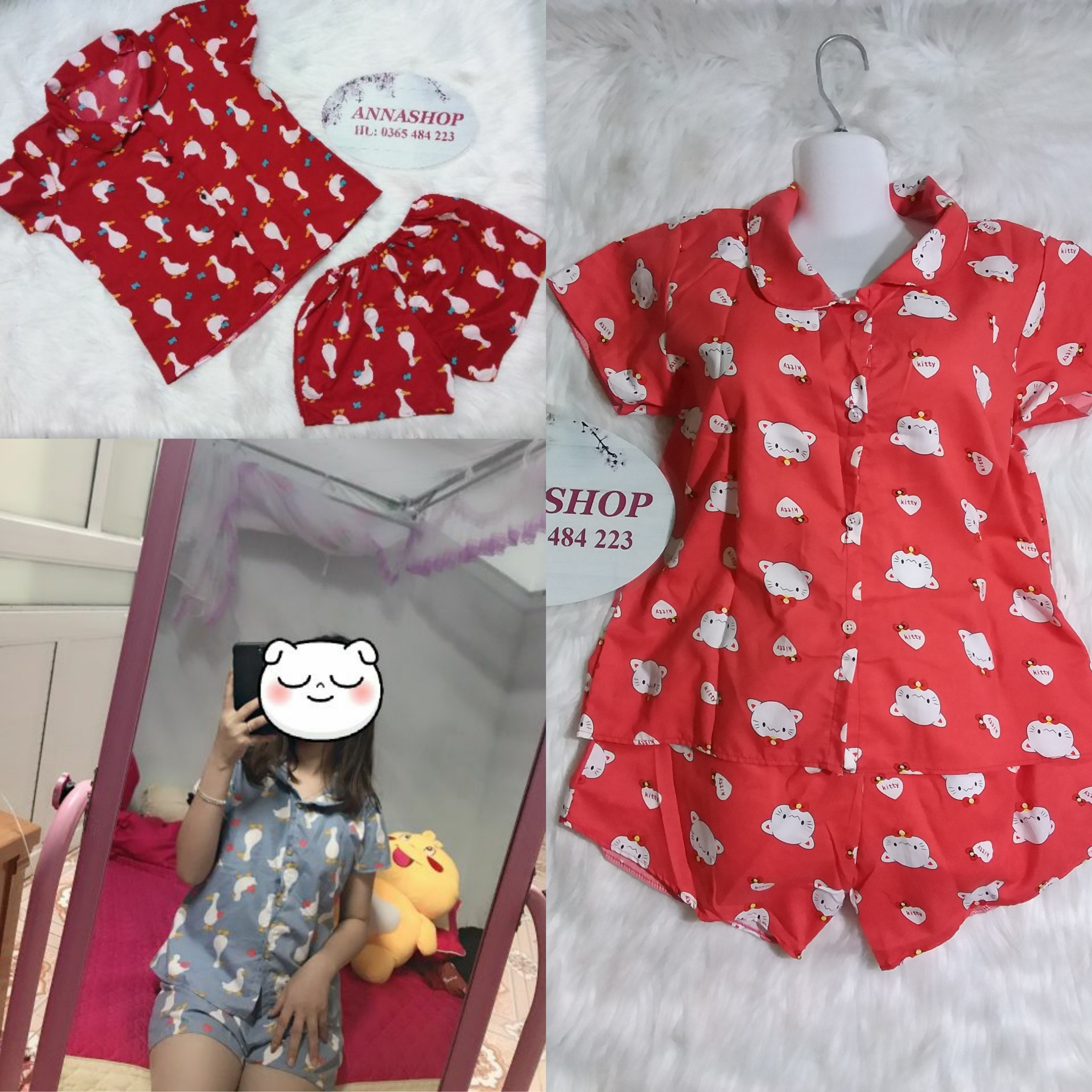 [FreeshipMAX] [HCM]ĐỒ BỘ PIJAMA ĐÙI FREE SIZE DƯỚI 50 KÝ VẢI KATE THÁI LOẠI 1