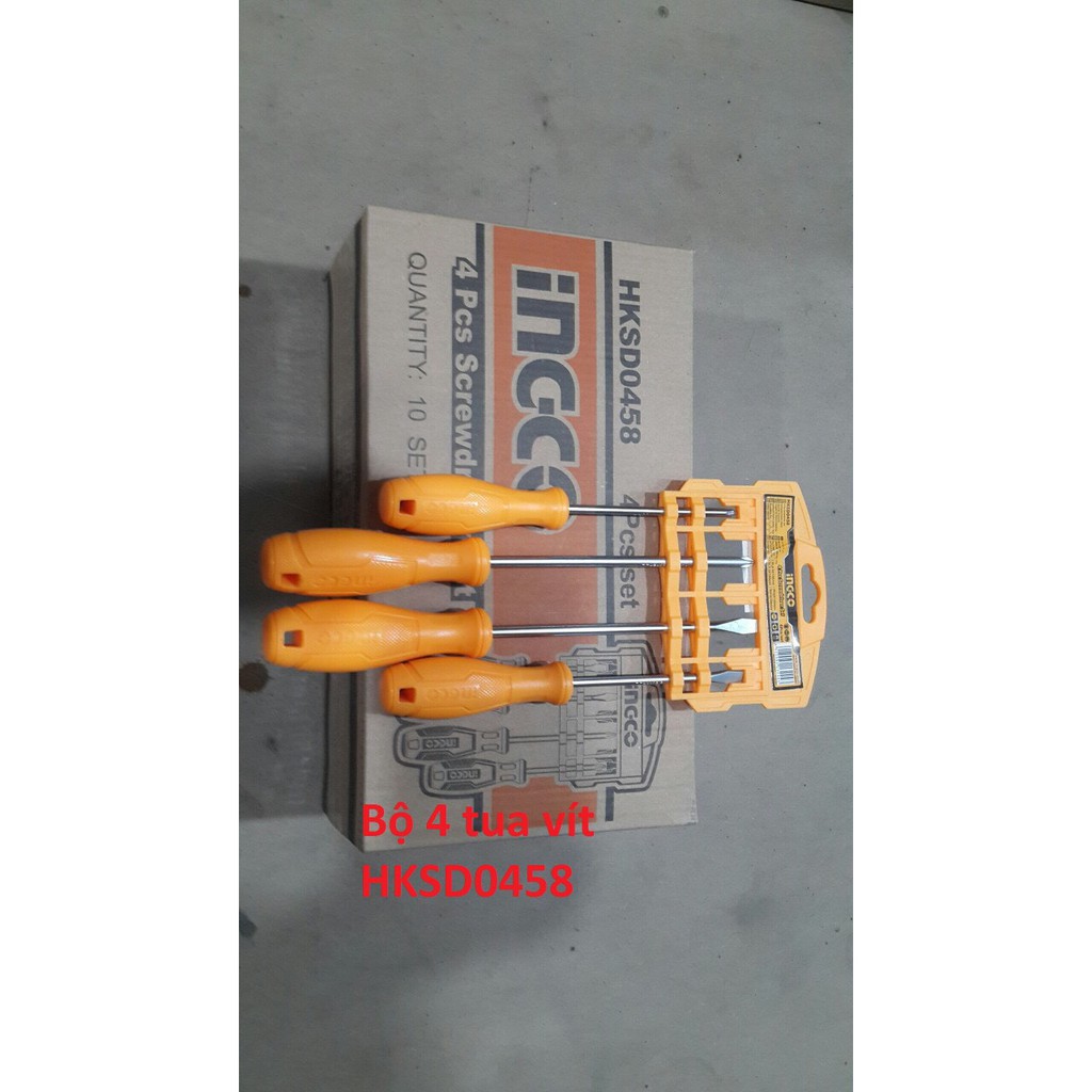 Bộ 4 tua vít ingco hksd0458