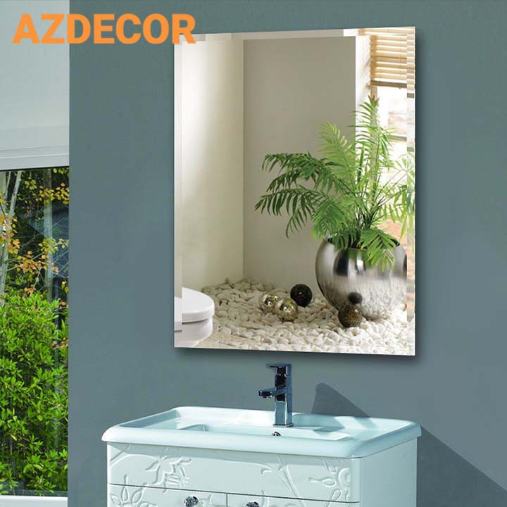 Gương Soi Nhà Tắm Chữ Nhật Mài Vát Cạnh Kích Thước 50x70