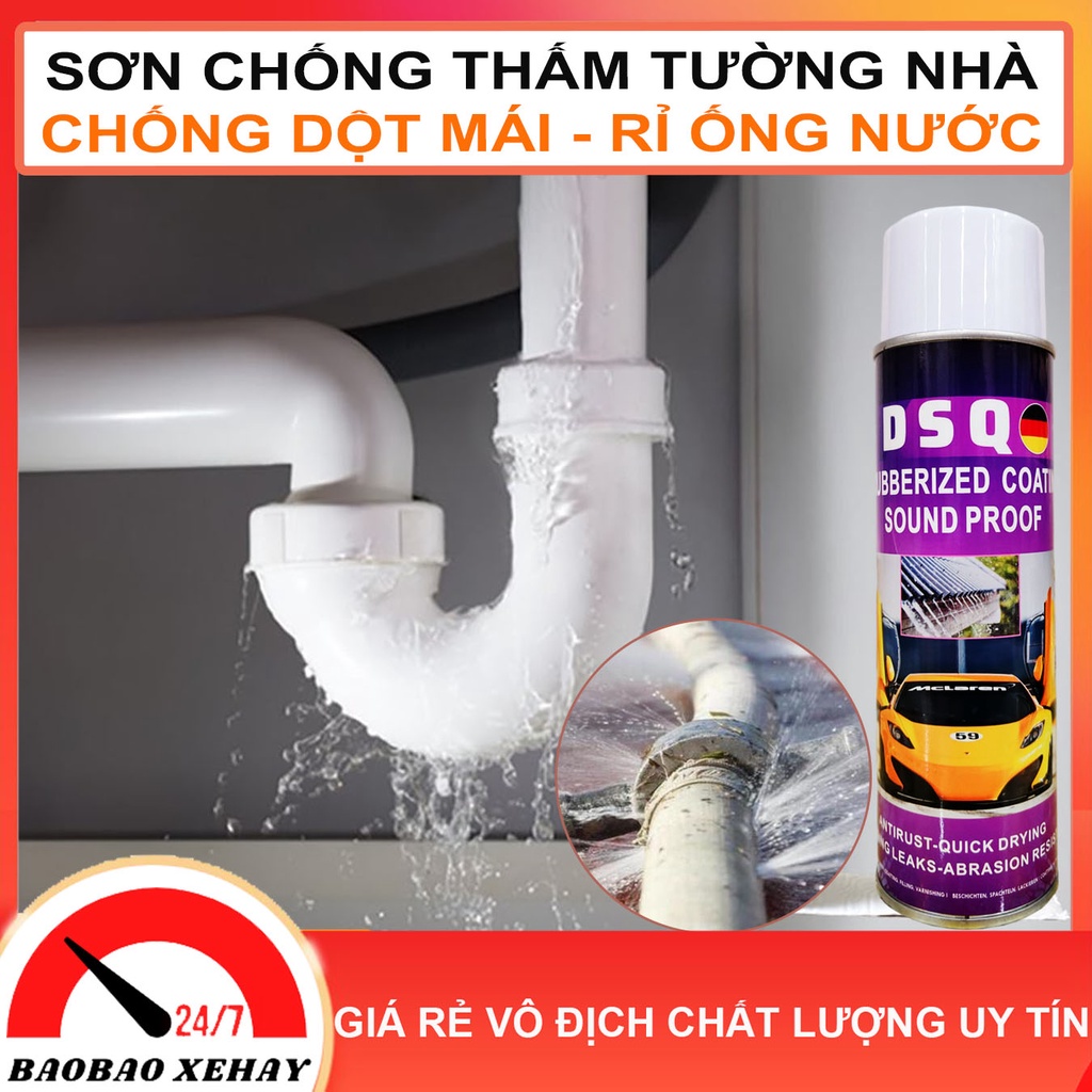 Bình xịt chống thấm tường - sơn chống thấm - keo chống dột mái tôn - ngói, bể cá, đường ống rỉ nước - dsq