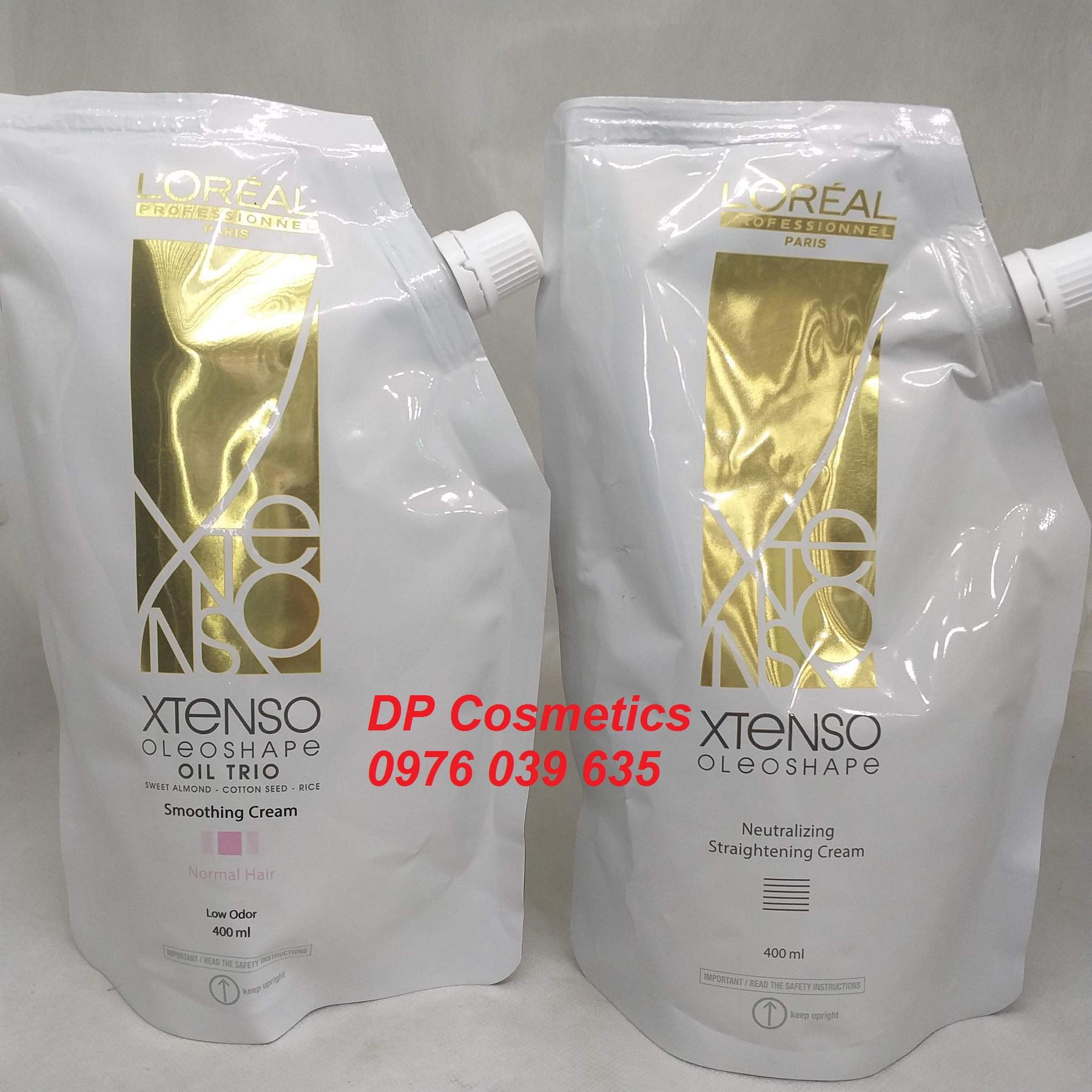 Cặp kem duỗi  tóc Loreal X-Tenso OIL TRIO Cream 400ml