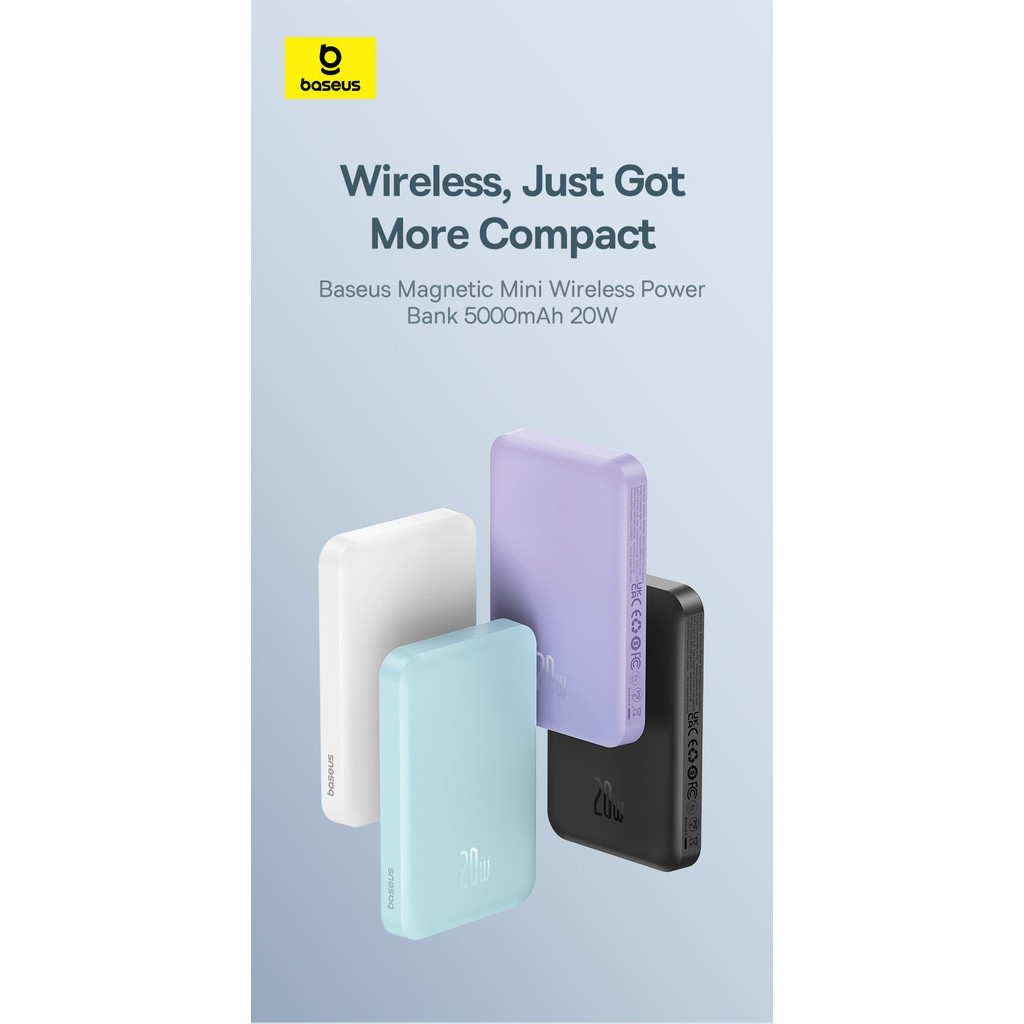  【NEW Sạc dự phòng không dây Baseus sạc nhanh dung lượng 5000mAh dành cho các dòngn Phon 16 15 14  13  12 Pro   Pro Max 