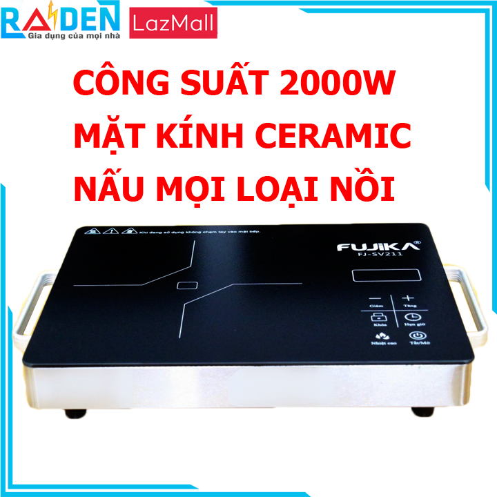 [GIẢM 10% TỐI ĐA 200K] Bếp điện hồng ngoại 2000W Fujika FJ-SV211 / NK-Media-SV222  khung bếp chịu lự