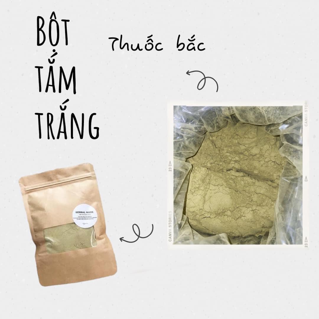 Bột tắm trắng thảo dược 12 vị (Mùi dễ chịu) [Được tặng kèm 1 chai mật ong 95g để pha với bột]