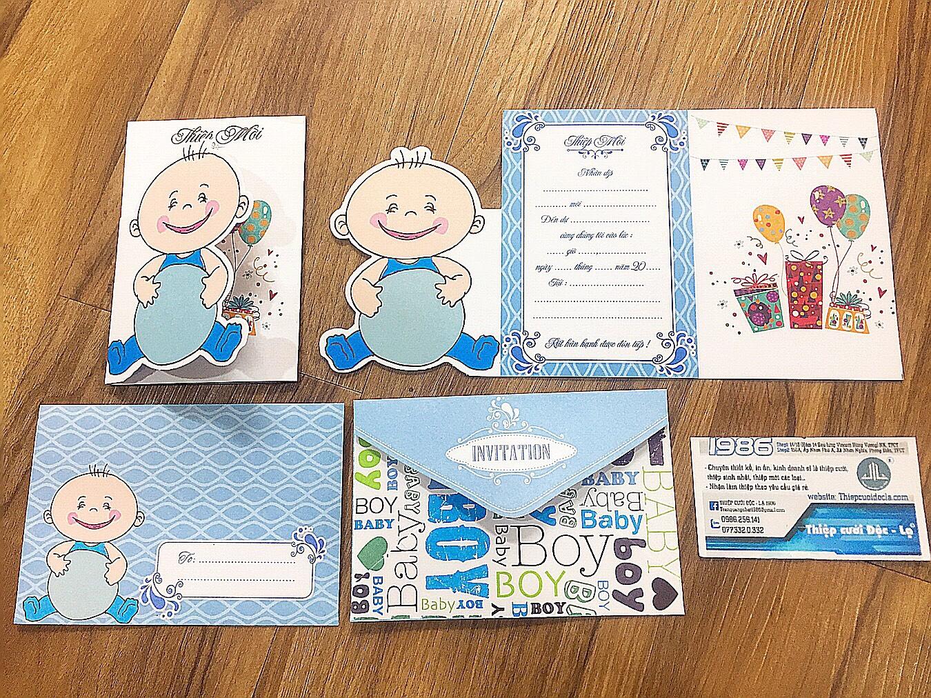 Thiep Thoi noi, Sinh nhat, day thang bé trai in nội dung (100 thiệp)