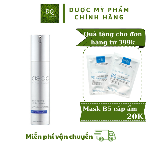 Kem dưỡng da ban đêm asap - anti ageing night cream asap - kem đêm dưỡng ẩm tái tạo, phục hồi da 30ml - dq cosmetics