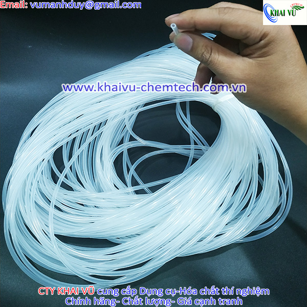 [HCM]1 mét Ống silicon chịu nhiệt loại nhỏ - mềm - dày 1mm phi trong 2mm phi ngoài 4mm