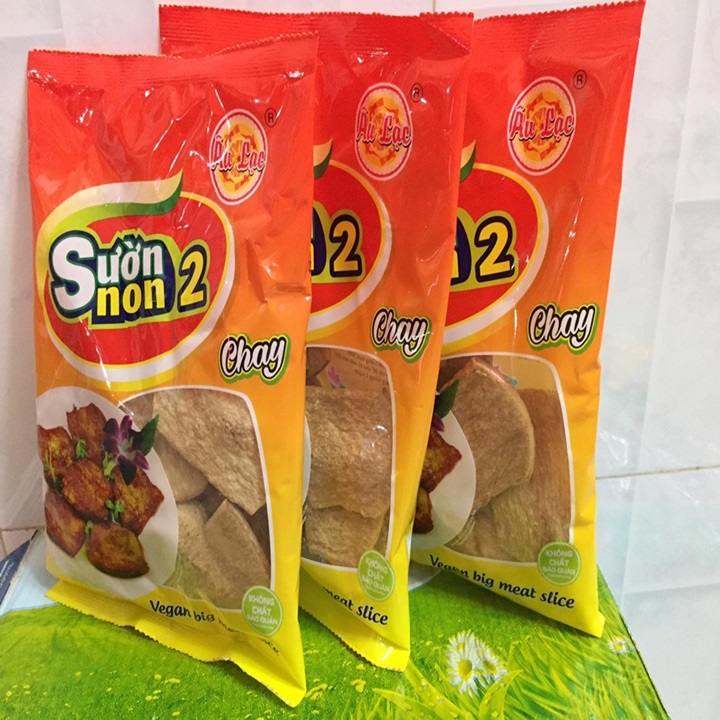 Combo 3 gói sườn non 2 chay âu lạc ngon bổ - bịch 100g