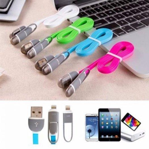 Cáp sạc điện thoại 2 in 1 cho iphone567 & android hd99