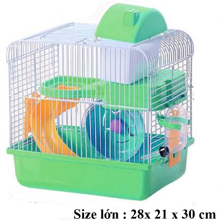 Lồng chuột hamster đầy đủ phụ kiện - Mẫu Hoàng tử hai tầng to size 2730