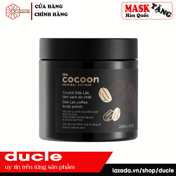 Tẩy tế bào chết cocoon dak lak coffee body polish từ cà phê đak lak 200ml