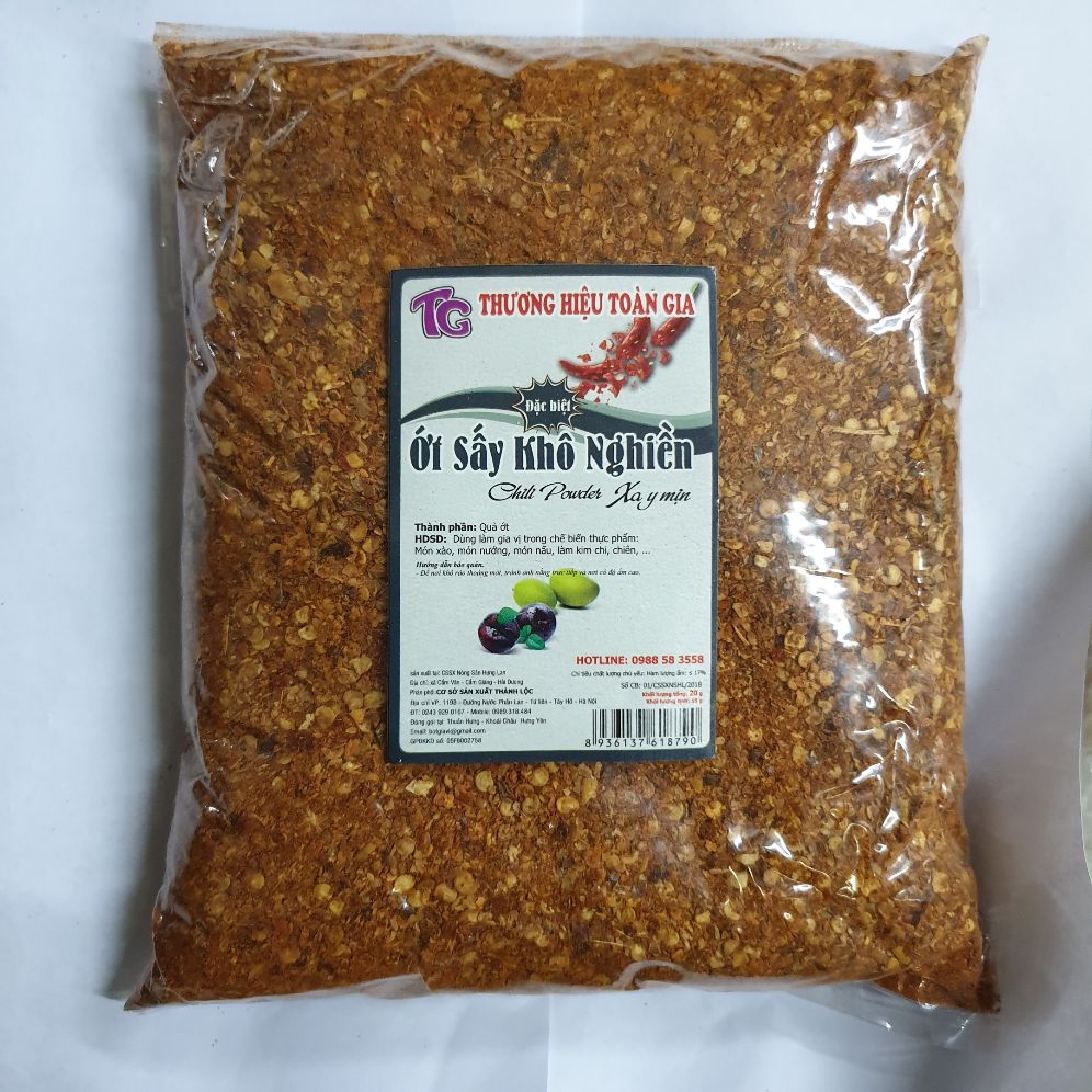 Bột ớt cánh toàn gia gói 500g