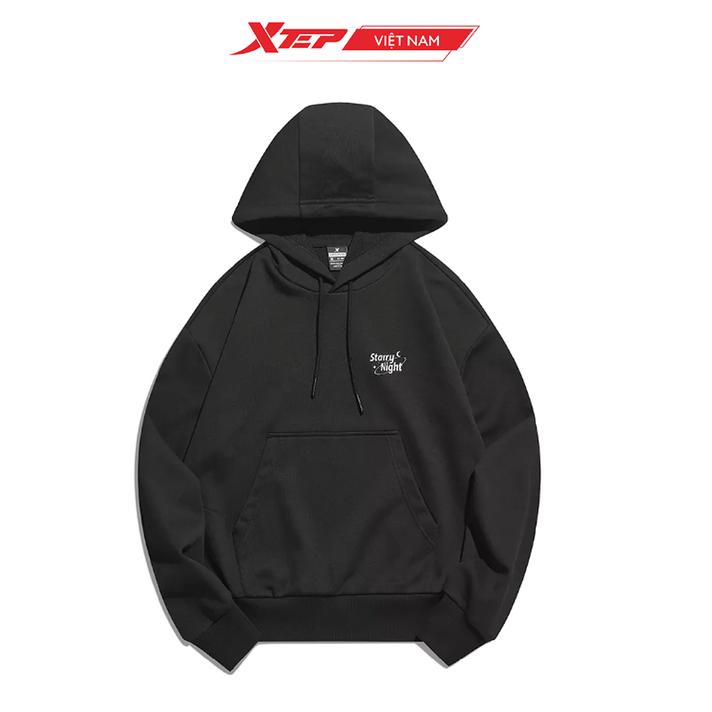 Áo Hoodie nữ Xtep unisex thời trang hai màu đen hồng, trẻ trung năng động 878328930118