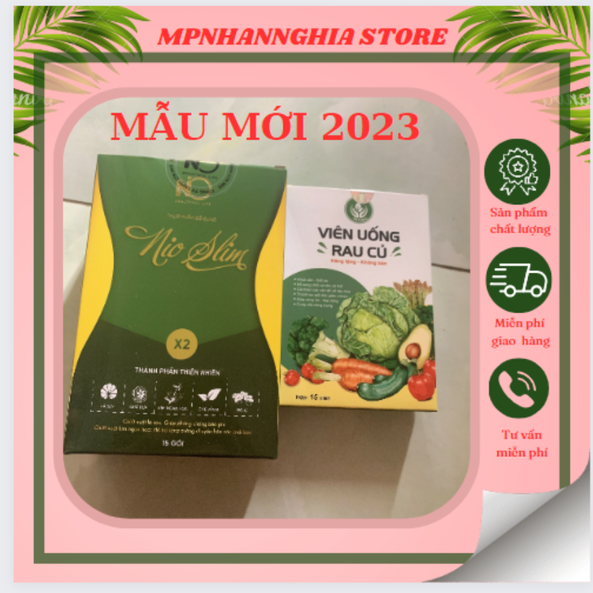 [MUA 1 TẶNG 1_ MẪU MỚI 2023] Kẹo Gôm Giảm Cân NioSLim X2 Chính Hãng 15 Gói, Gôm Nio Slim Giảm Cân An