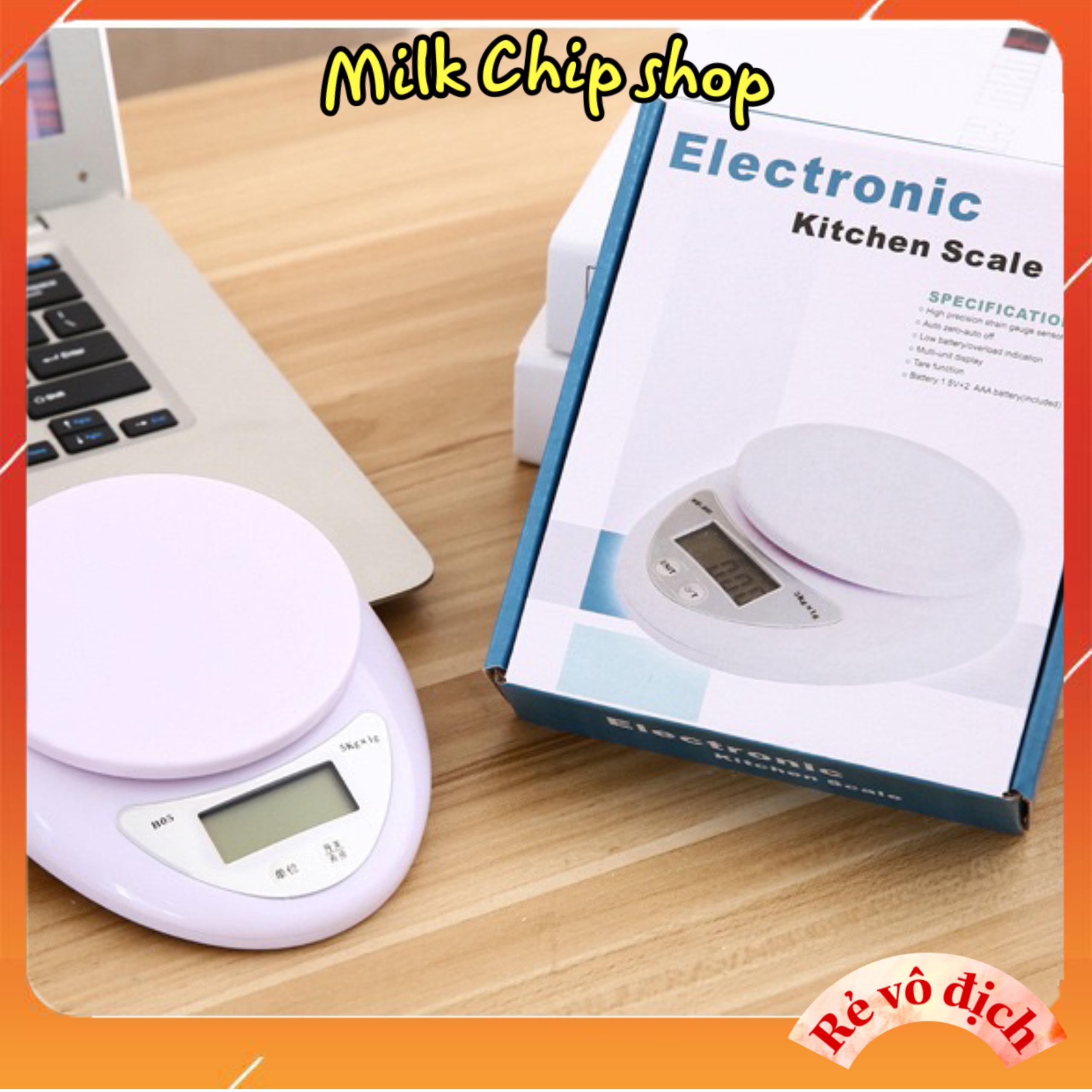 Cân điện tử mini Electronic Kitchen Scale, cân điện tử nhà bếp cân thực phẩm 5kg