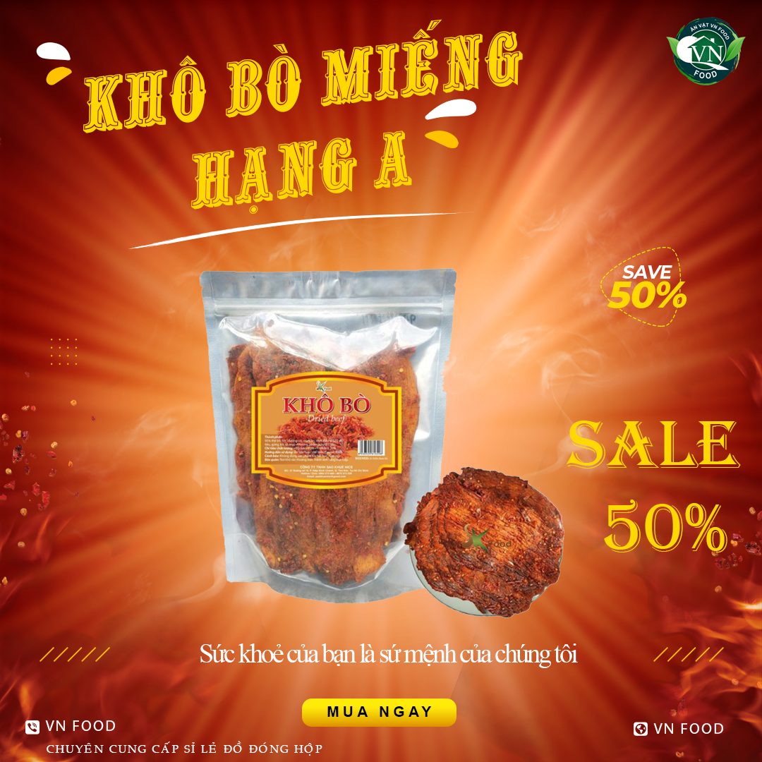[HCM]Khô Bò Miếng Siêu Ngon Loại 1