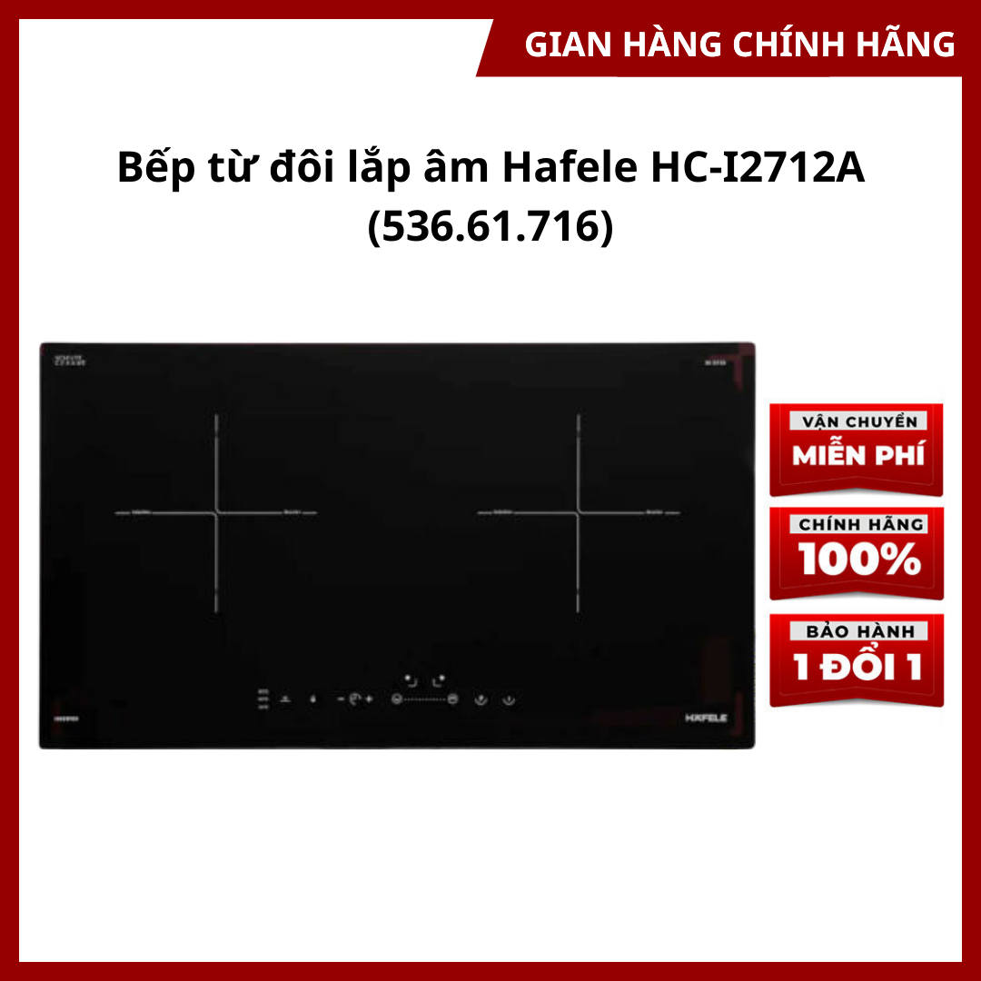 Bếp từ đôi lắp âm hafele hc-i2712a - hàng chính hãng