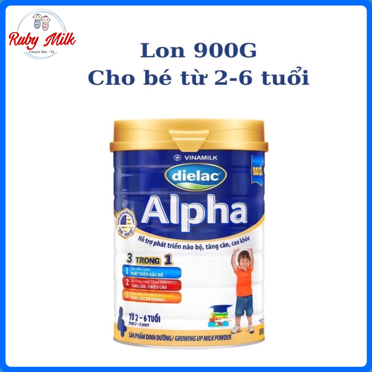 Sữa bột dielac alpha 4 lon 900g