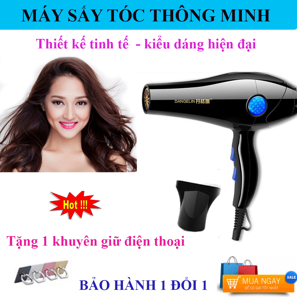 Máy Sấy Tóc Dangelin , Máy Sấy Tóc Công Suất Lớn 2000w, Máy Sấy Tạo Kiểu . Tích hợp hai chế độ sấy nóng và mát, động cơ êm ái dễ sử dụng, giúp bạn làm khô tóc nhanh chóng và dễ dàng tạo kiểu!