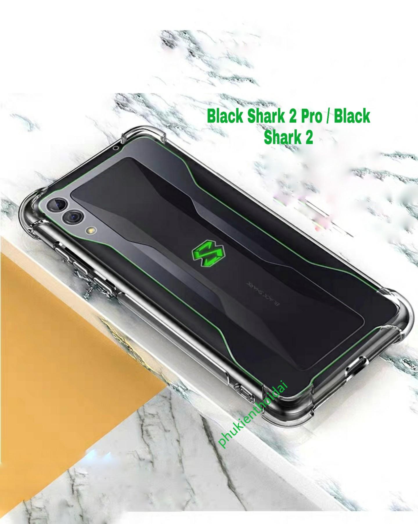 Ốp lưng Black Shark 2 Pro / Black Shark 2 dùng chung dẻo TPU trong suốt lồi 4 góc bảo vệ camera lâu ố vàng