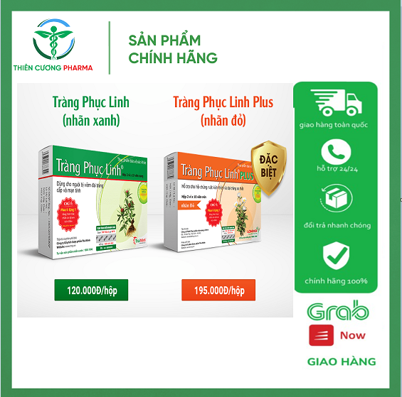 Tràng Phục Linh - Tràng phục linh Plus - Dùng cho người bị viêm đại tràng cấp và mãn tính - Hộp 20 viên