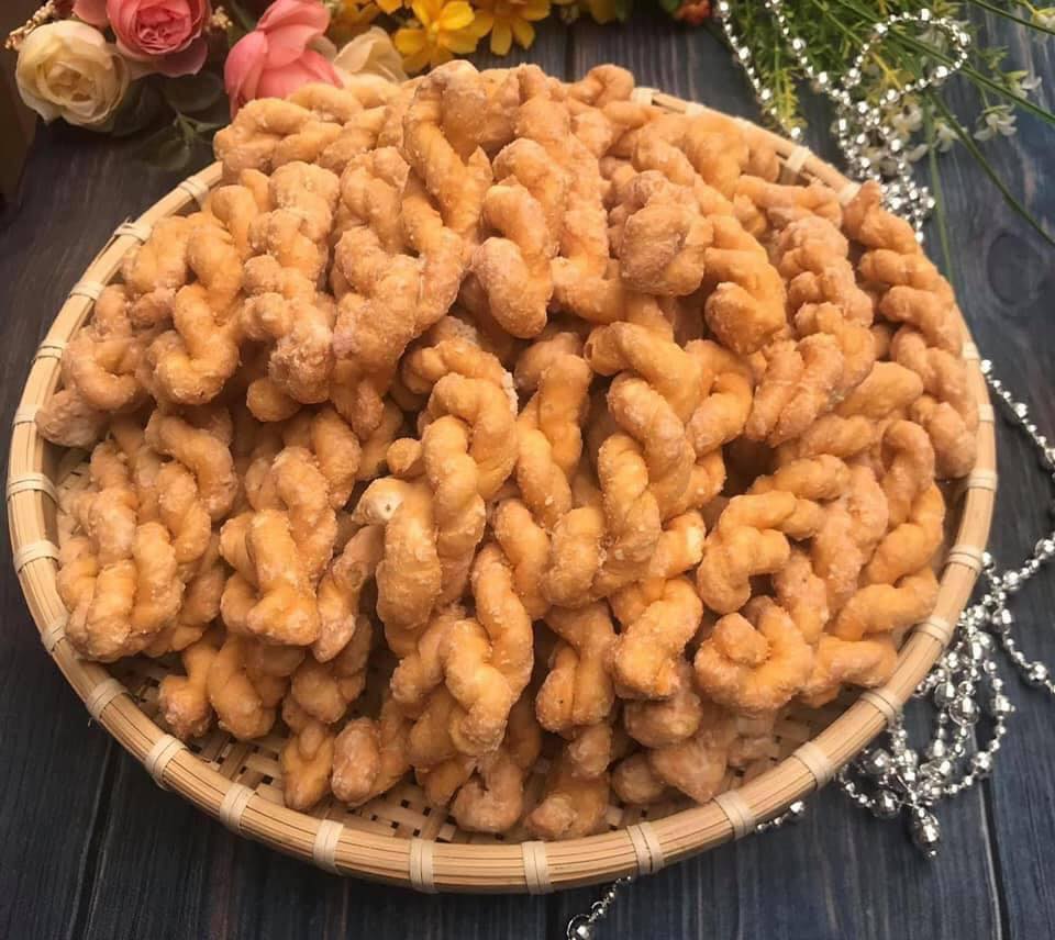 1 Kg Bánh quai xoắn gừng (Quai Chèo Ngọt) Thơm Ngon-Đồ ăn Vặt-Ăn Vặt