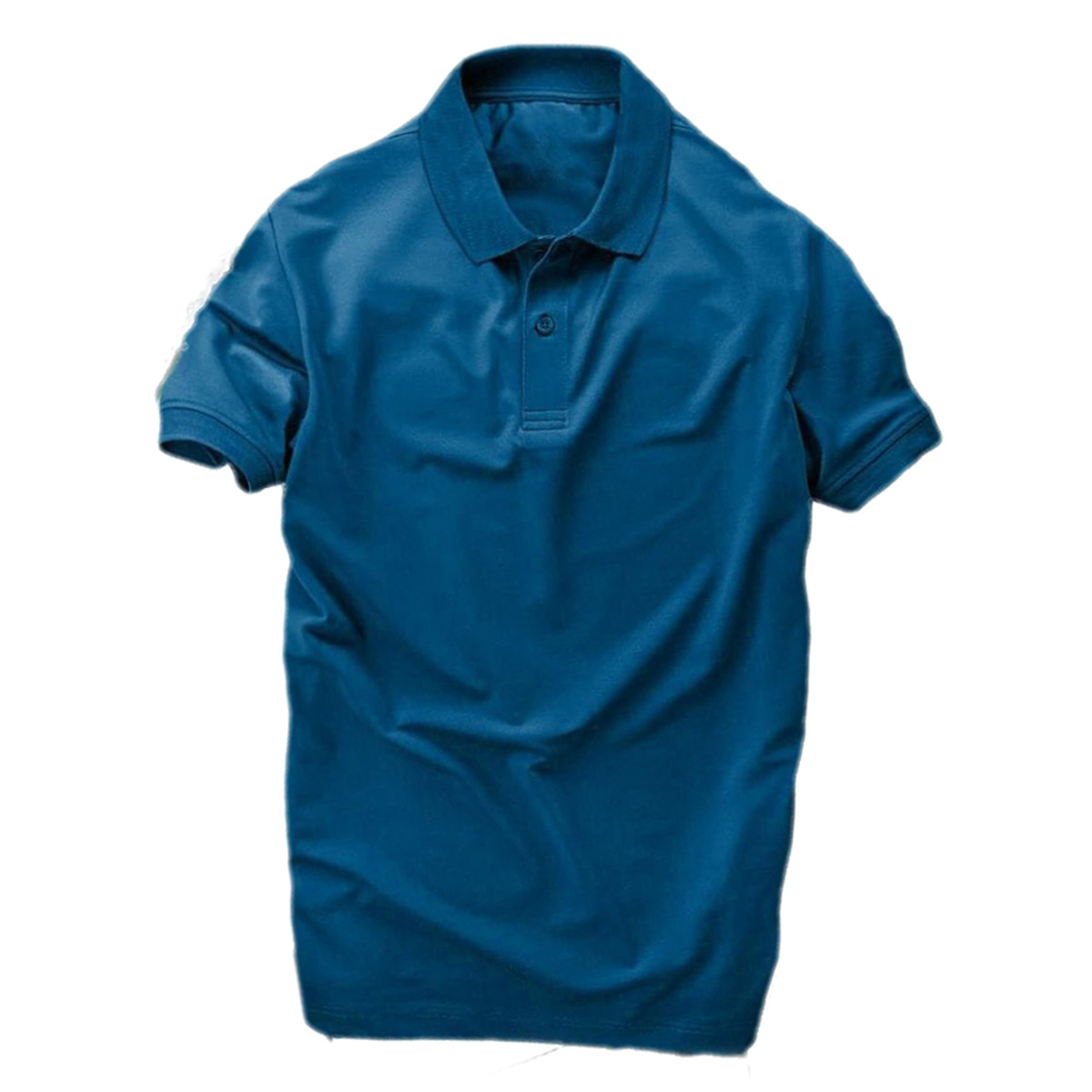 Áo thun polo áo thun cá sấu vải cá sấu cotton ngắn tay màu trơn cổ trụ size 80kg
