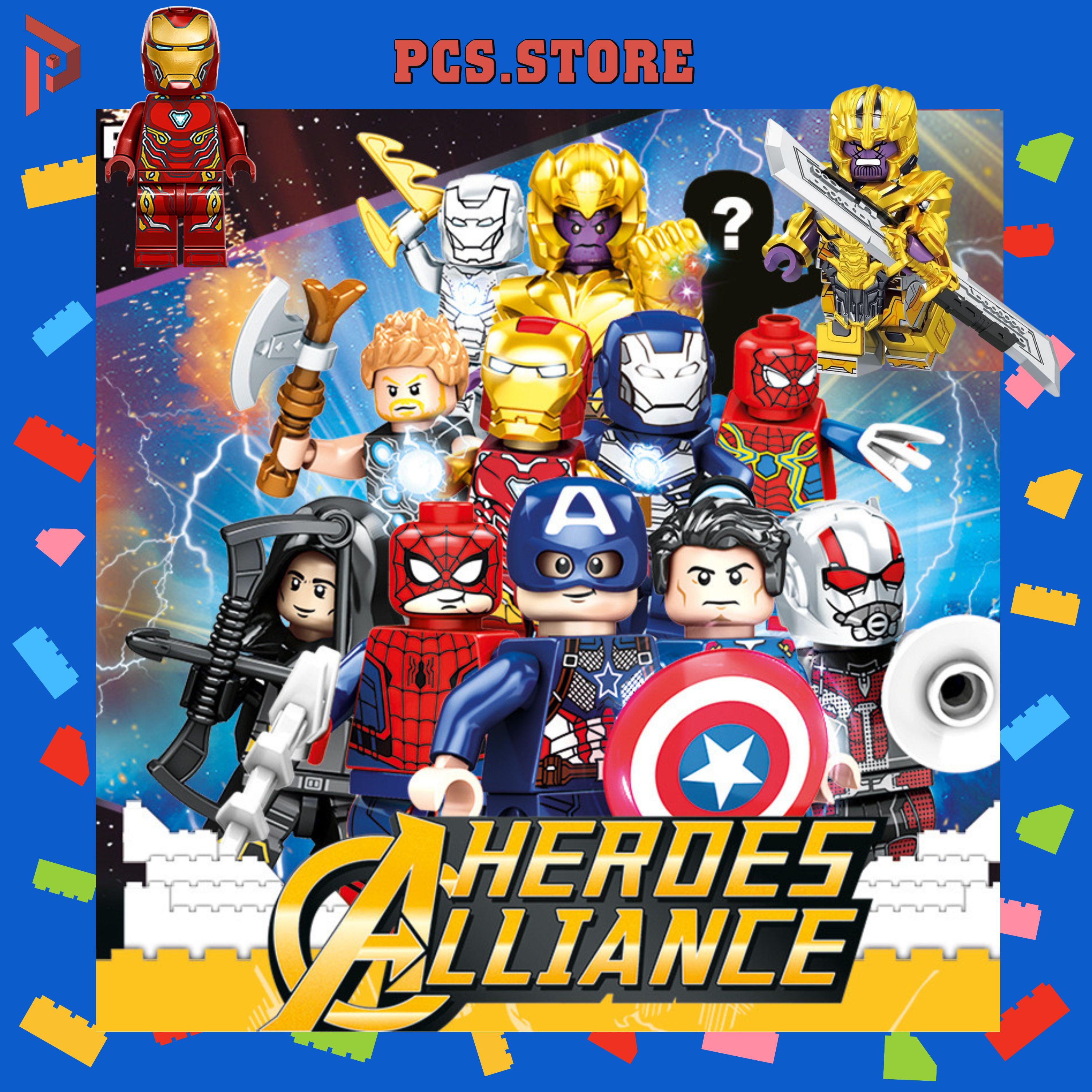 Đồ chơi minifigures nhân vật bí ẩn siêu anh hùng avengers marvel dc - pcs store