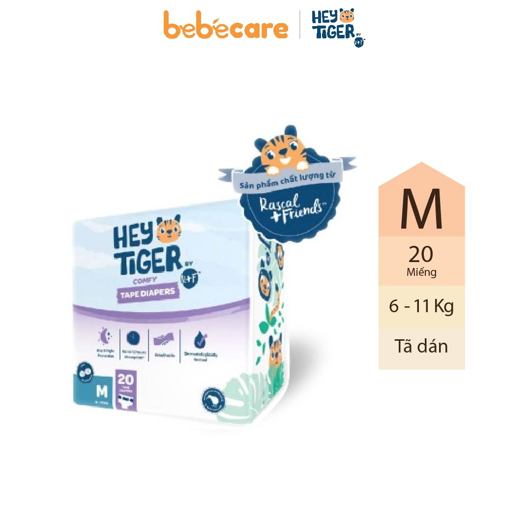 Tã dán hey tiger size m 20 miếng