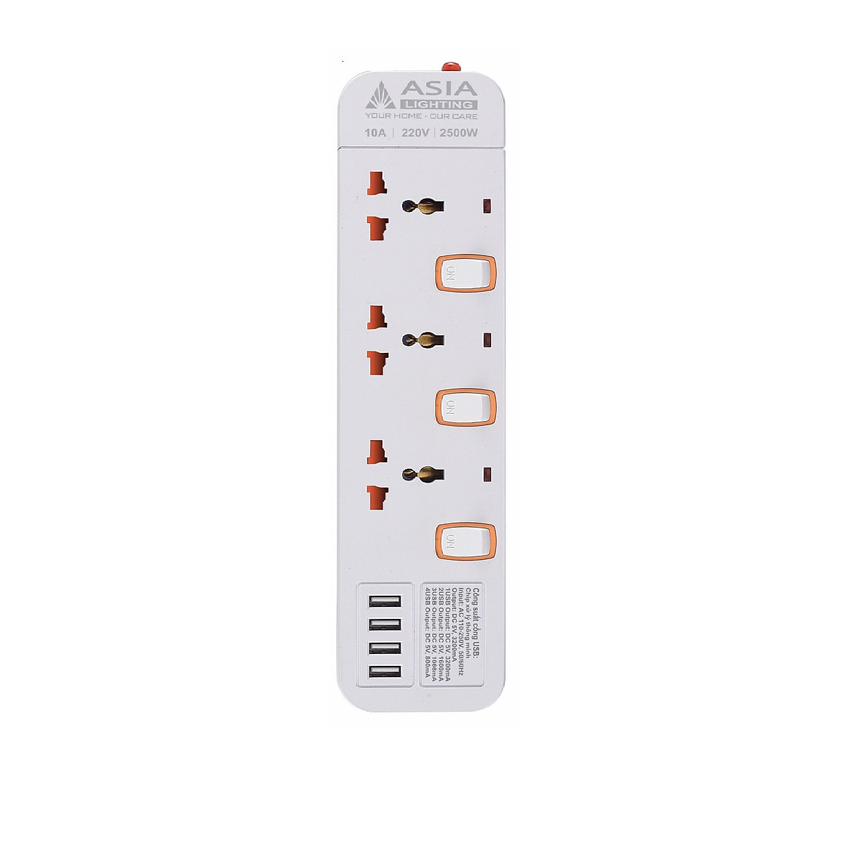 Ổ cắm đa năng liền dây tích hợp cổng usb asia odn3-usb-3m