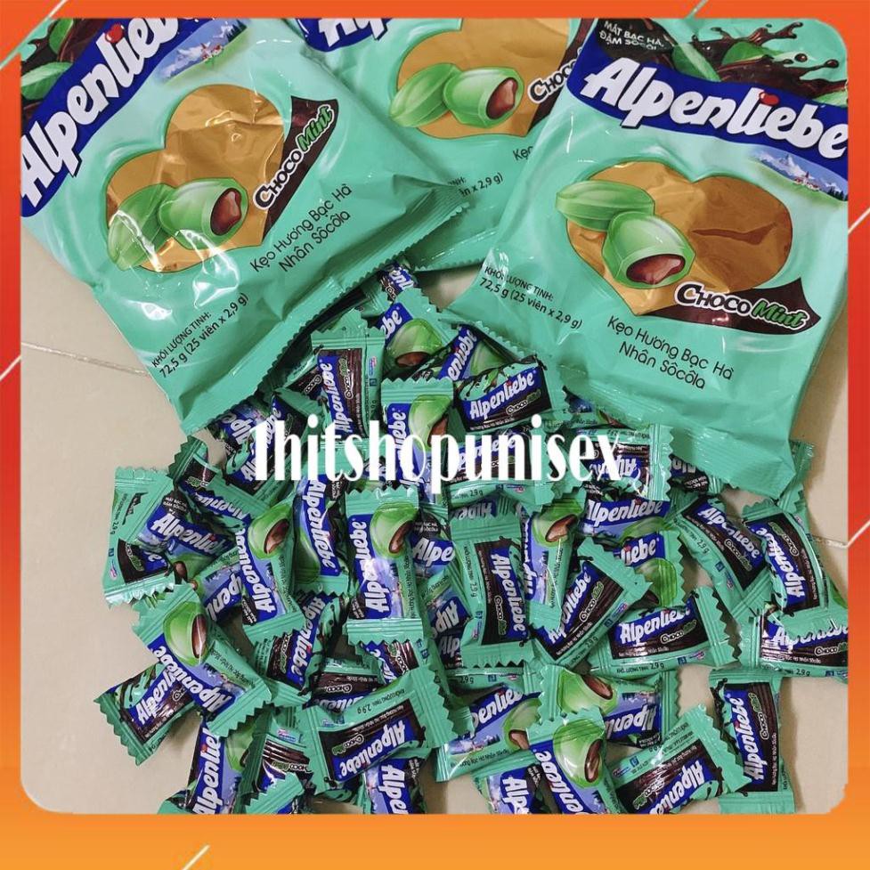 Kẹo Alpenliebe ♥️♥hương bạc hà nhân sôcôla gói 725g _ 25 viên chất lượng đảm bảo an toàn cho người dùng và cam kết hàng đúng như mô tả