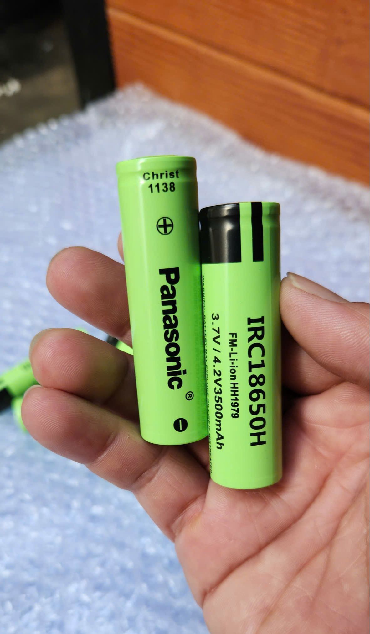 Pin sạc ICR 18650H Panasonic Lithium Li-ion 3.7V/4.2V - Đầu bằng