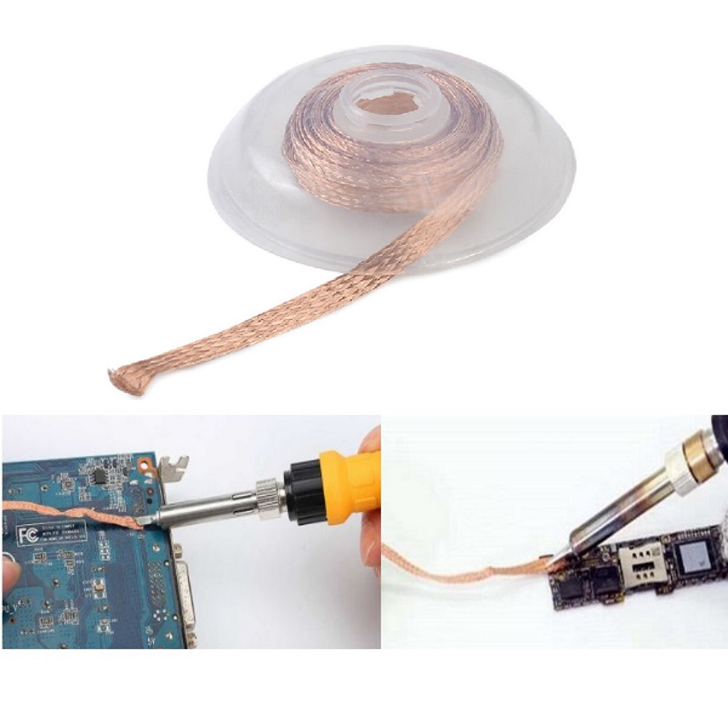Cuộn dây hút thiếc, hút chì hàn 2.0mm, 3.0mm - 1.5m cp2015 cp3015