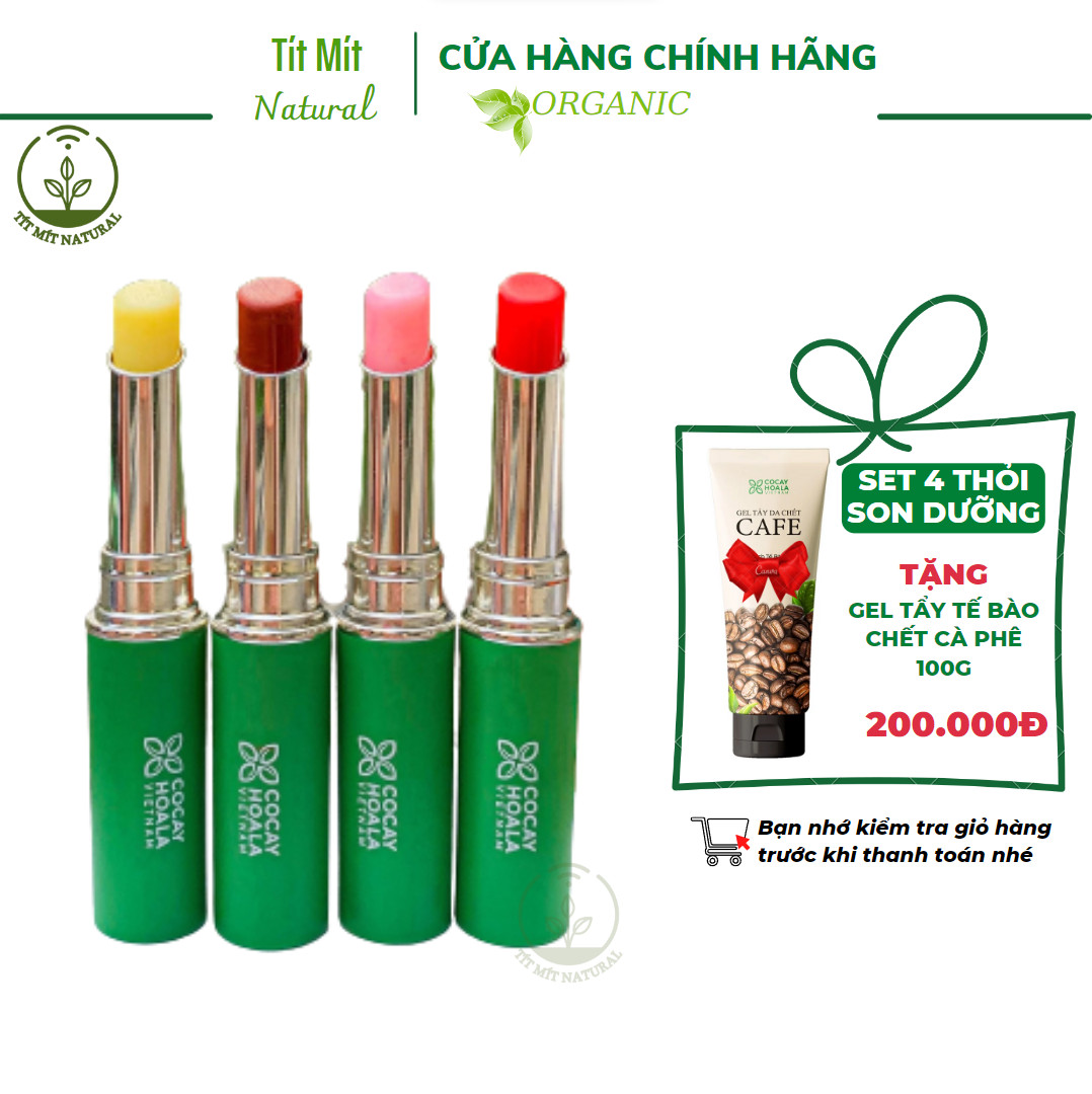 Son dưỡng môi cà chua hữu cơ 3M - Mềm, mịn, mọng mướt Cỏ cây hoa lá 1.5g