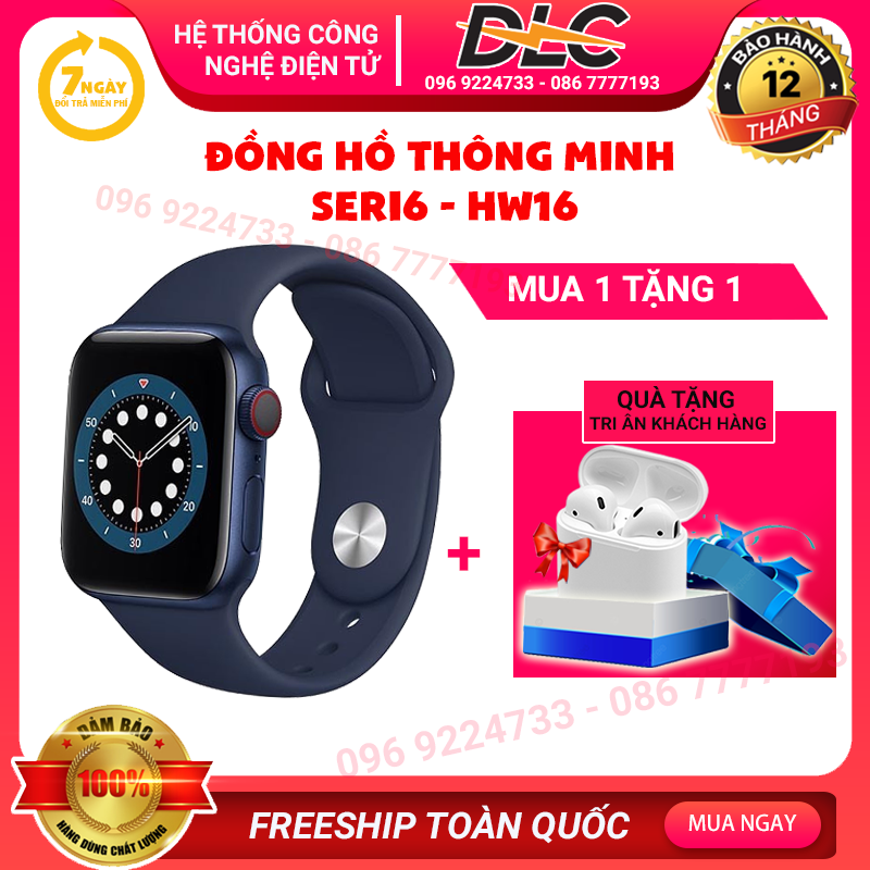Đồng Hồ Thông Minh Series 6 HW22 PRO , Màn Viền Tràn Cực Đẹp, Chip S6 Đa Chức Năng, Pin Khủng-Chống Nước , Full Chức Năng , Có Tiếng Việt BH 12 THÁNG