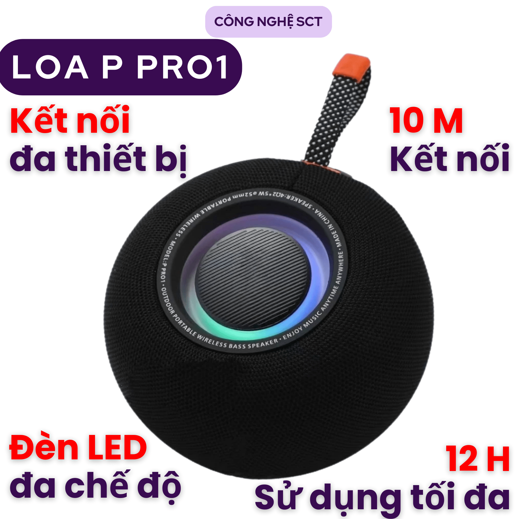 ( HÀNG LOẠI 1 ) Loa Bluetooth Mini P Pro 1 Âm Thanh Chuẩn , Sống Động – Kết Nối Nhanh, Chống Ồn, Pin Dùng Lâu, Mang Theo Mọi Lúc Mọi Nơi - Bảo Hành 1 Đổi 1