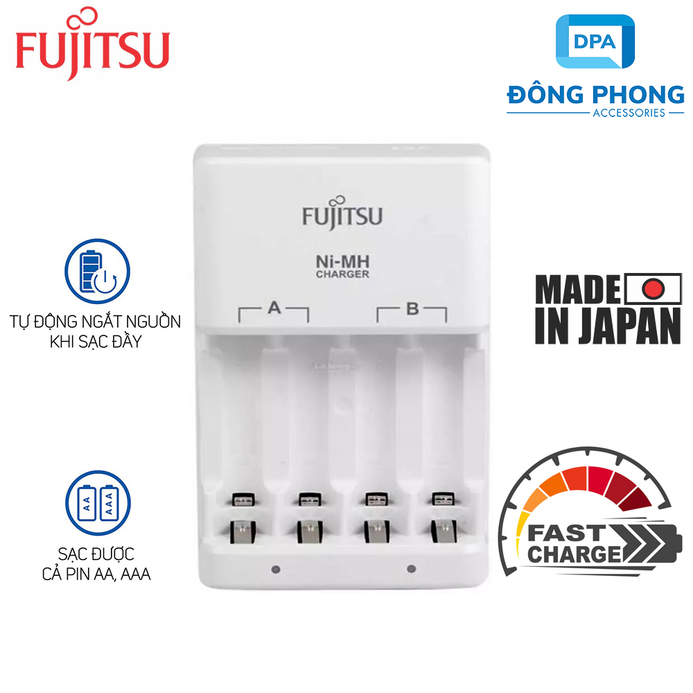 Dock Sạc Nhanh Pin AA, AAA Fujitsu FCT345 Chính Hãng ( Không Kèm Pin )