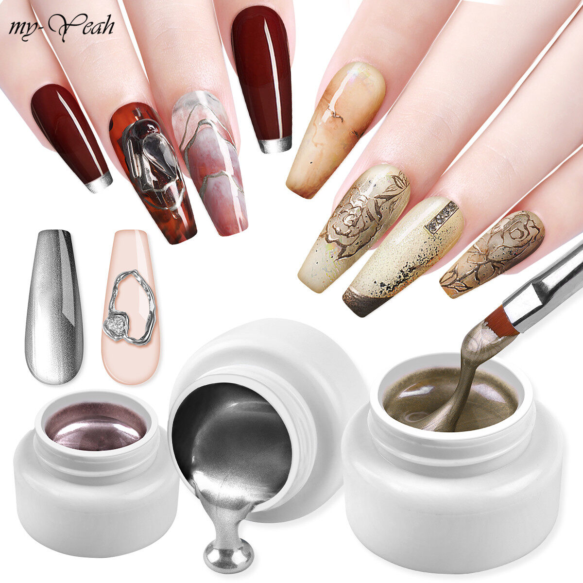 TOP mẫu nail màu vàng đính đá CỰC ĐẸP dành cho chị em