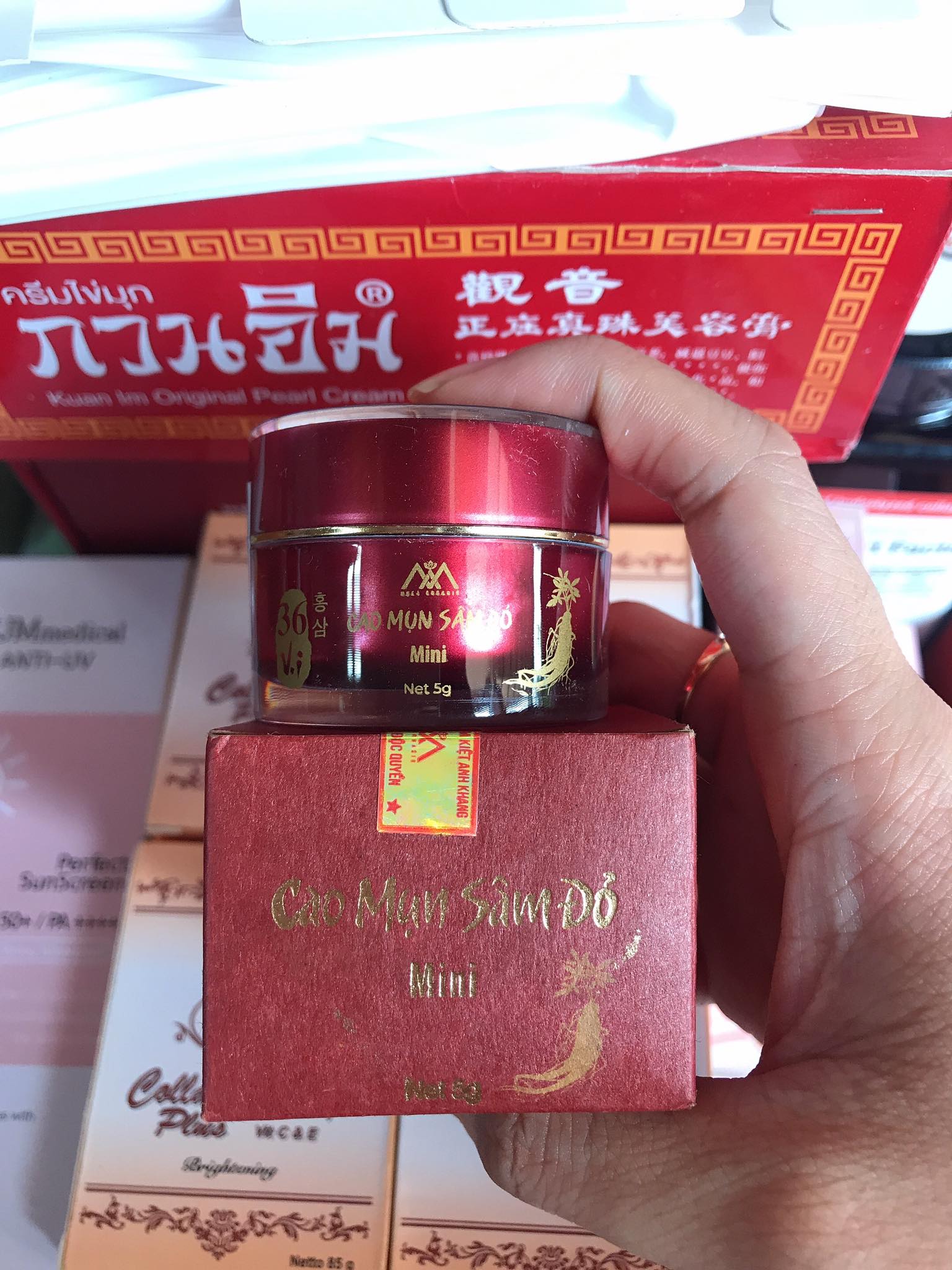 Cao mụn sâm đỏ hộp 5g