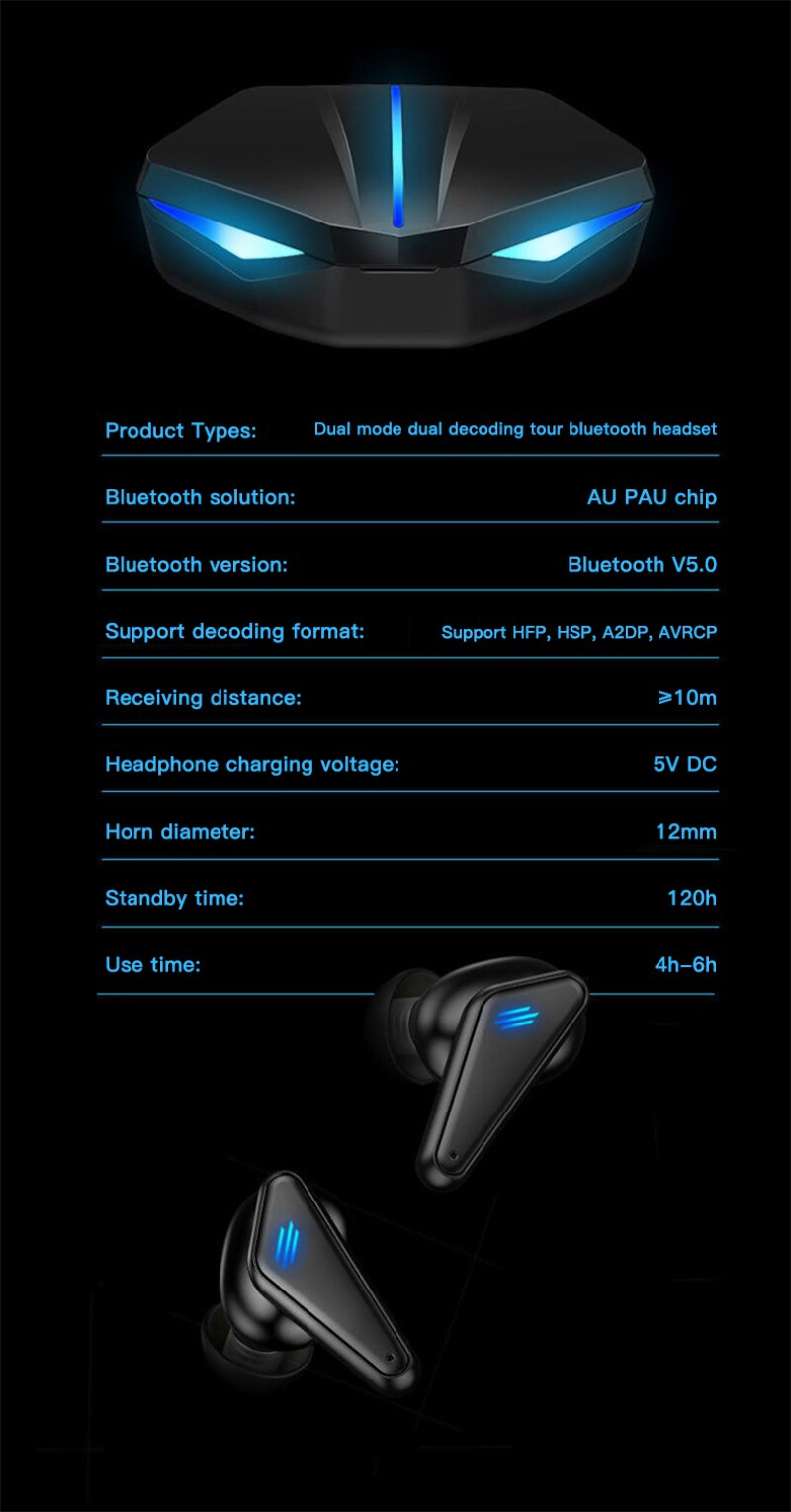 Tai Nghe SUMLIFE K55 TWS Bluetooth 5.0 Tai Nghe Chơi Game Âm Thanh Nổi HIFI
