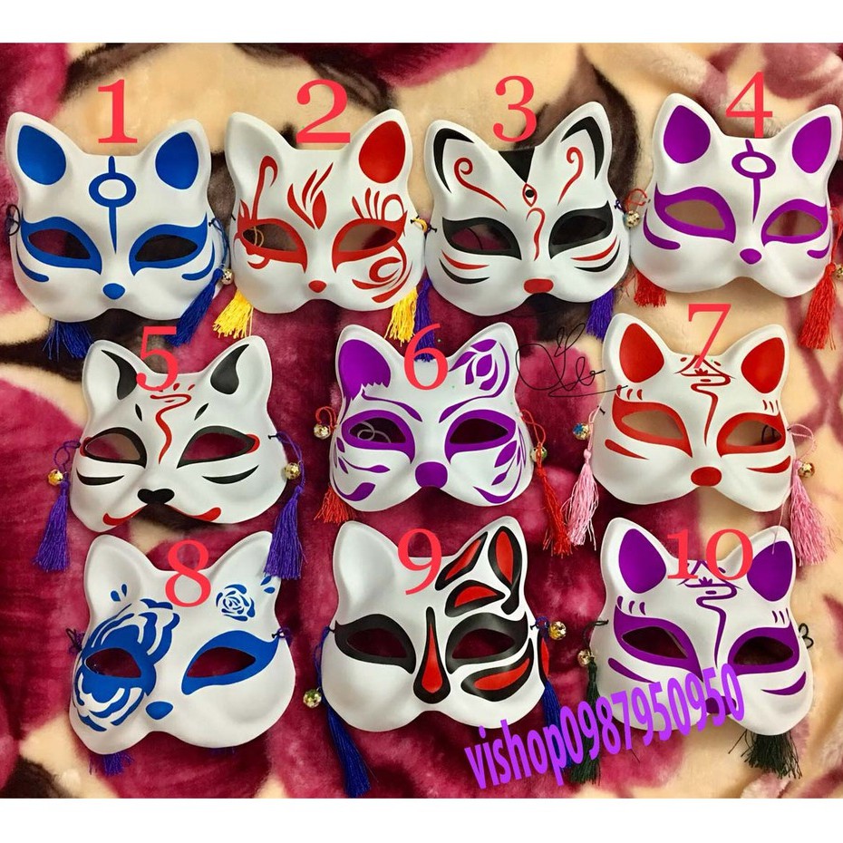 Mặt nạ hóa trang Nhật Bản: Hãy tìm hiểu về văn hóa Nhật Bản đa dạng và đầy màu sắc qua những chiếc mặt nạ hóa trang đậm chất truyền thống. Với những họa tiết và màu sắc khác nhau, bạn sẽ được trải nghiệm cảm giác hoàn toàn khác biệt. Hãy đeo nó và hòa mình vào một đại tiệc Halloween đầy màu sắc.