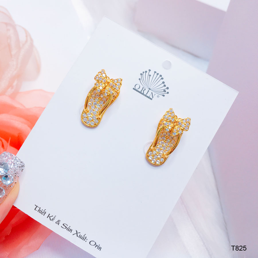 Bông tai nữ hình chiếc dép nơ thiết kế cao cấp Orin T825 - Long Tien