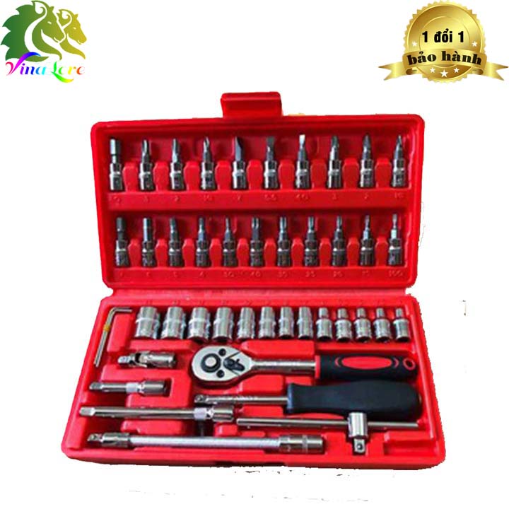 Bộ dụng cụ sửa chữa đa năng cao cấp 46 món - 102 món - bộ dụng cụ sửa chữa xe máy ô tô đa năng - bộ đồ nghề sửa chữa - bộ dụng cụ sửa chữa đa năng 46 chi tiết, bộ dụng cụ 102 chi tiết