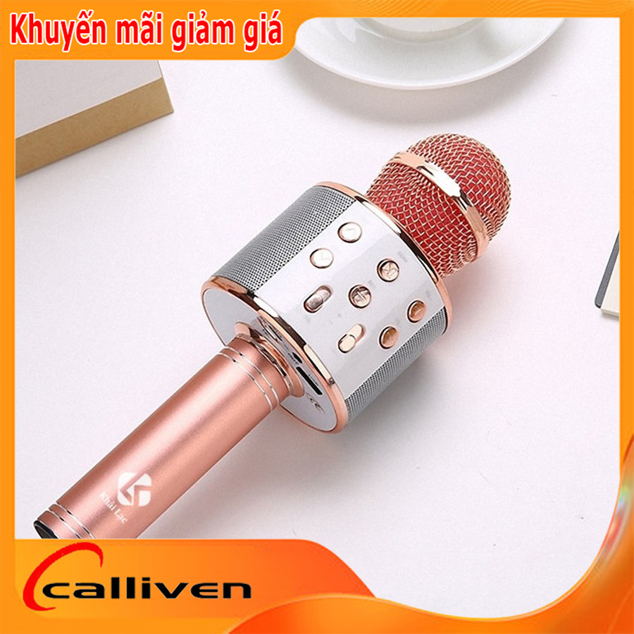Mic hát bluetooth ws858 không dây mic hát gia đình,mic hội nghị tiện lợi chất lượng